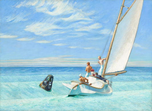 Edward Hopper Ground Swell, Oil Painting Reproduction, Maritime Canvas Art | BoselliArt hand-painted oil painting