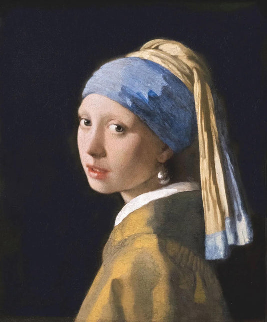 Vermeer Girl with a Pearl Earring, Oil Painting Reproduction, Framed Wall Art | BoselliArt hand-painted oil painting