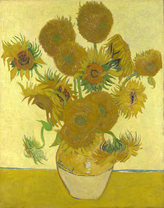 Van Gogh Sunflowers Oil Painting Reproduction, Framed Canvas Art | BoselliArt hand-painted oil painting