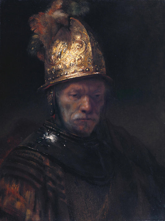 Rembrandt Golden Helmet Oil Painting Reproduction, Framed Wall Art | BoselliArt hand-painted oil painting