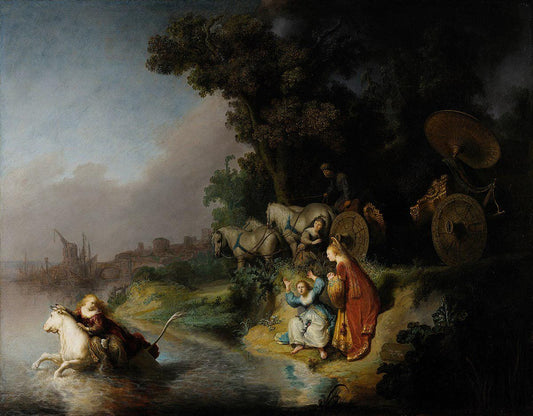 Rembrandt Abduction Of Europa, Oil Painting Reproduction, Framed Canvas Art | BoselliArt hand-painted oil painting