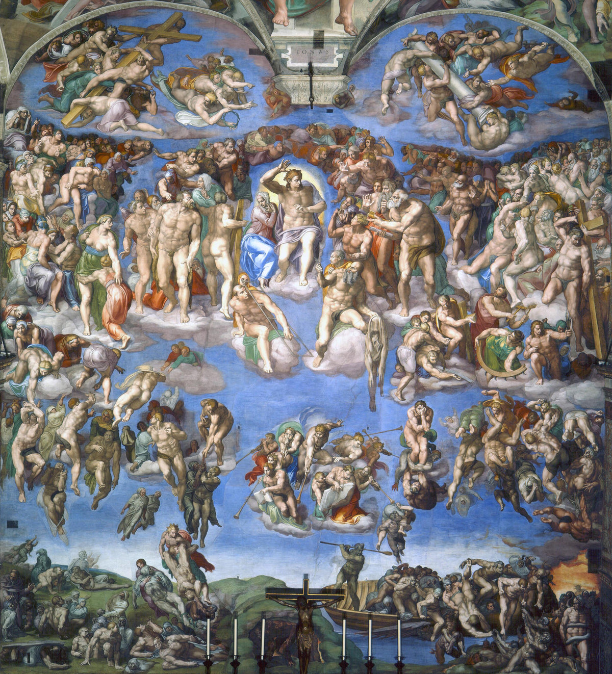 Michelangelo's The Last Judgement, Oil Painting Reproduction, Boselli Art | BoselliArt hand-painted oil painting