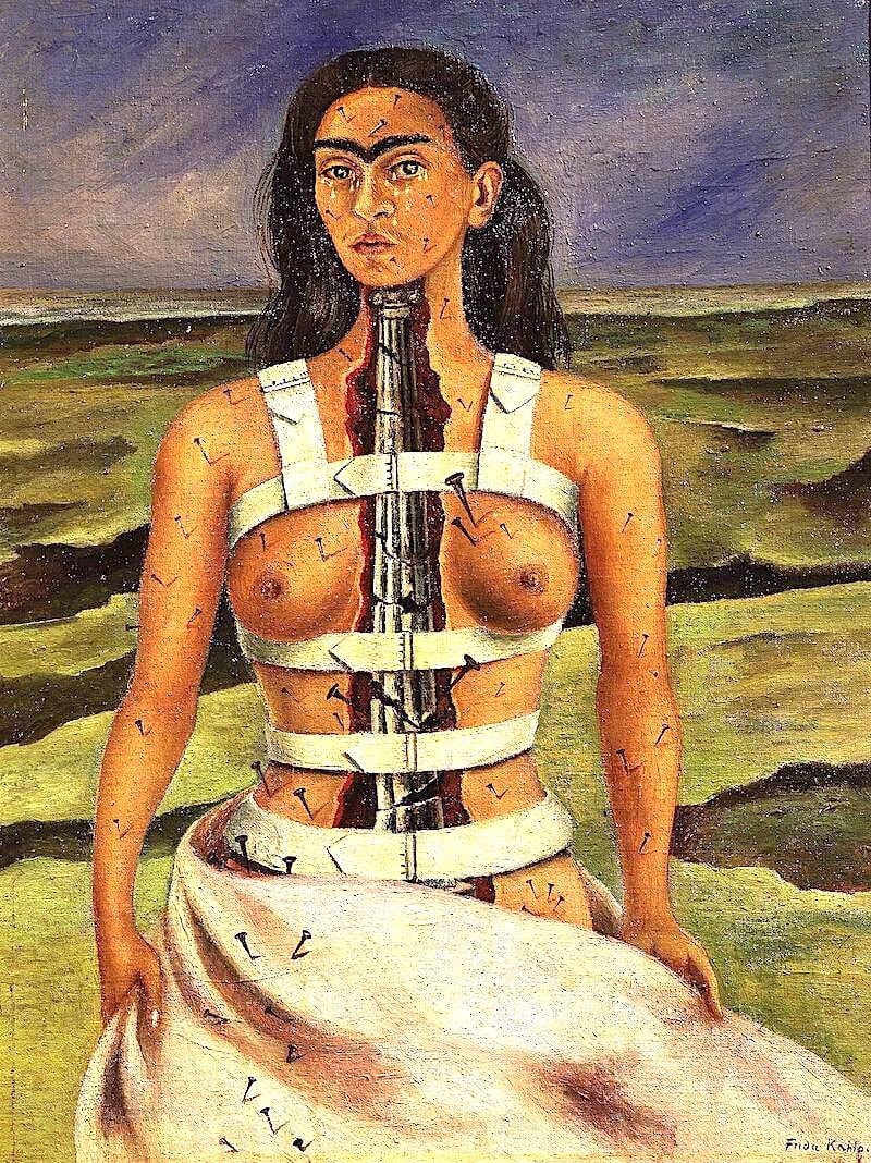 Frida Kahlo The Broken Column, Oil Painting Reproduction | BoselliArt hand-painted oil painting