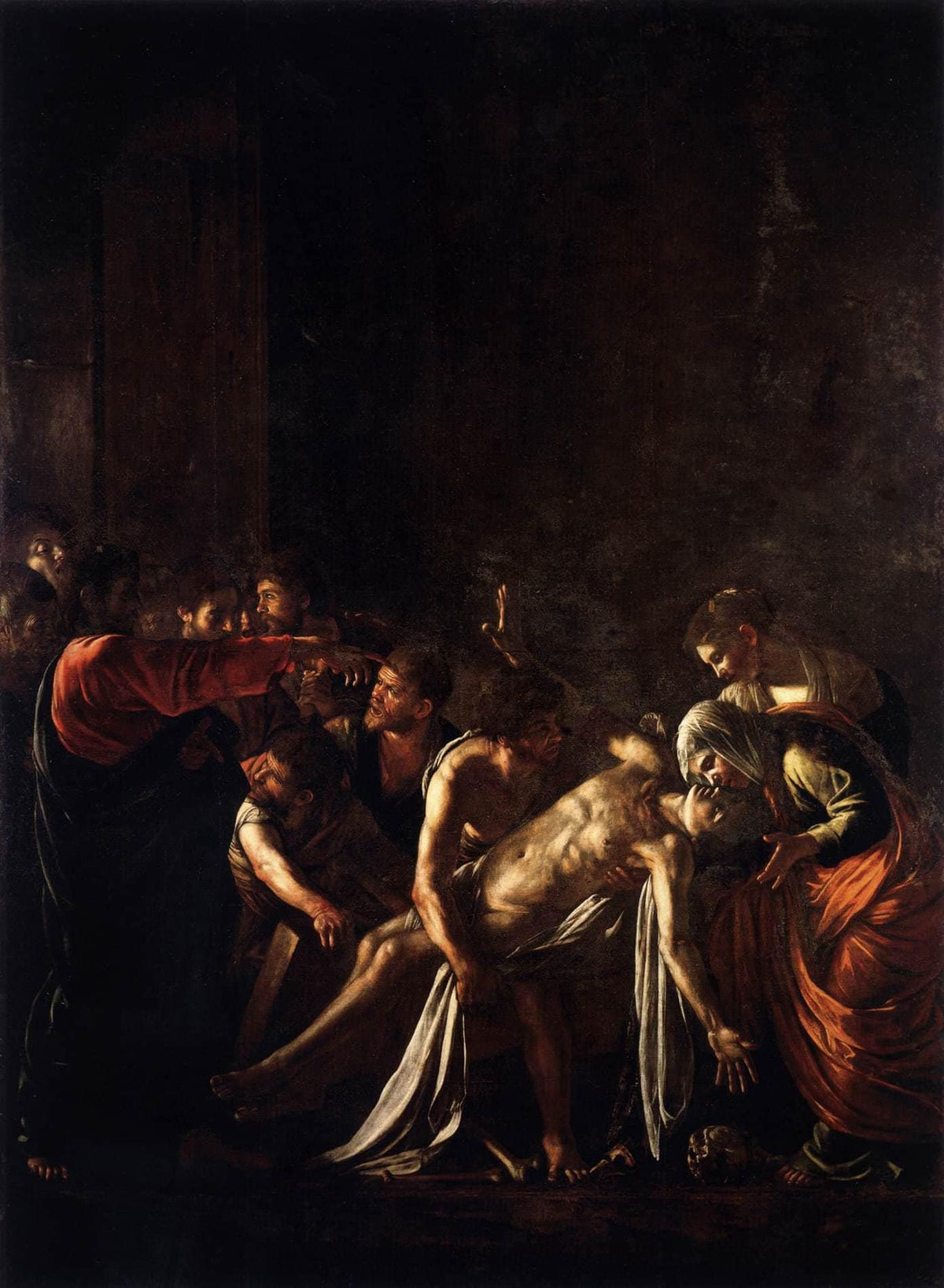 Caravaggio "The Raising of Lazarus" Oil Painting Reproduction, Framed Canvas Wall Art | BoselliArt hand-painted oil painting