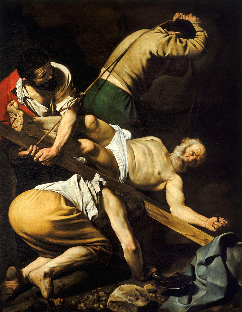 Caravaggio Crucifixion of Saint Peter, Framed Oil Painting Reproduction | BoselliArt hand-painted oil painting