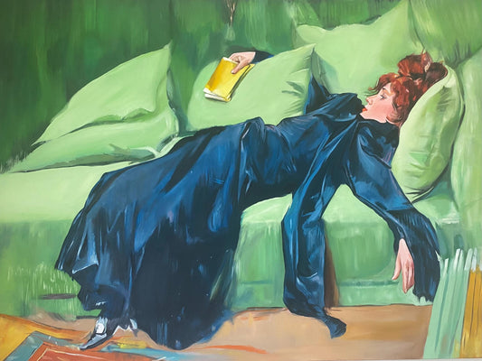 Ramon Casas A Decadent Girl Oil Painting Reproduction, Gallery Wall Art | BoselliArt hand-painted oil painting