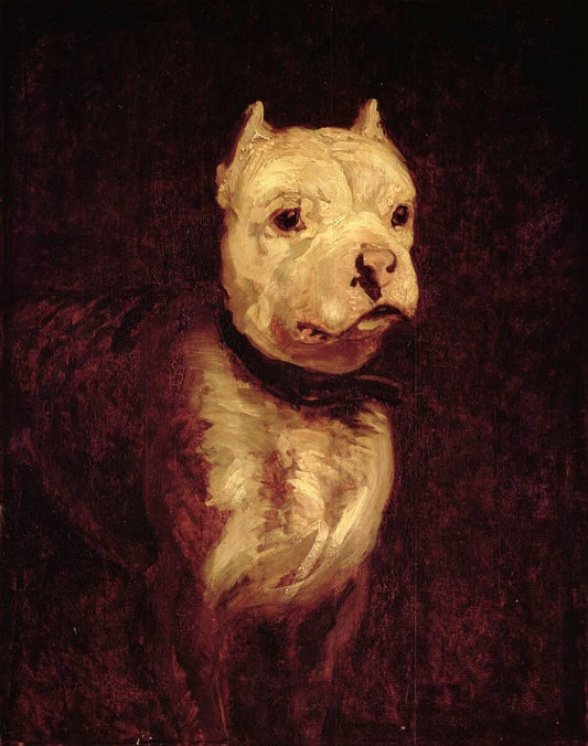 Gericault Bulldog Portrait, Oil Painting Reproduction, Living Room Wall Art | BoselliArt hand-painted oil painting