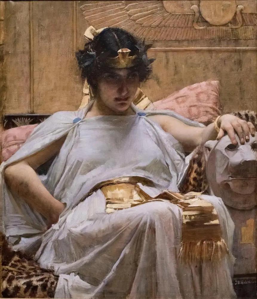 Cleopatra Oil Painting Reproduction, John William Waterhouse, History Wall Art | BoselliArt hand-painted oil painting