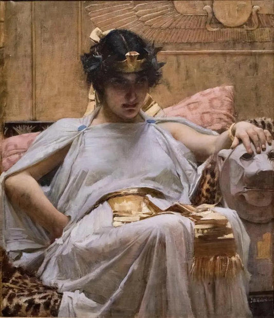Cleopatra Oil Painting Reproduction, John William Waterhouse, History Wall Art | BoselliArt hand-painted oil painting