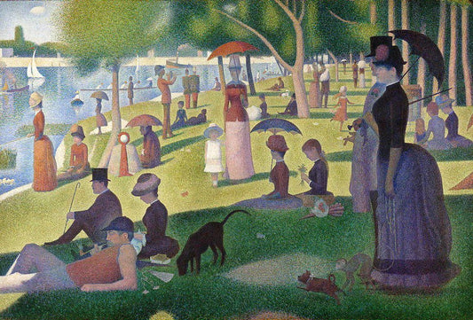 Seurat 'La Grande Jatte' Oil Painting Reproduction, Pointillism Modern Art | BoselliArt hand-painted oil painting