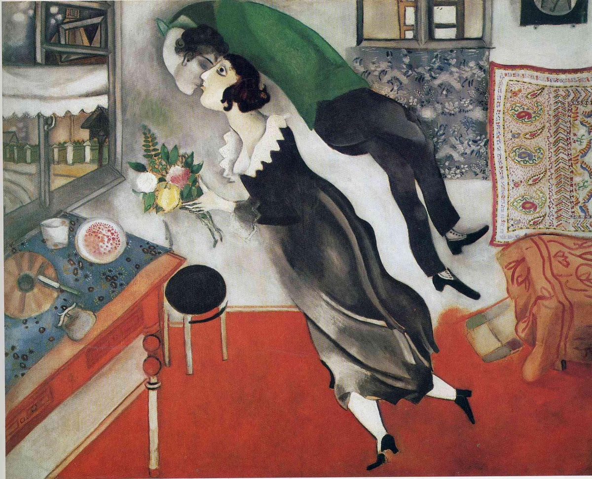 Marc Chagall 'The Birthday' Oil Painting Reproduction, Modern Art | BoselliArt hand-painted oil painting