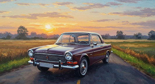 Custom Car Oil Painting on Canvas, Classic Automobile Art | artwork image 2