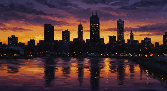 Custom Cityscape Oil Painting, Personalized Urban Landscape Art | artwork image 2