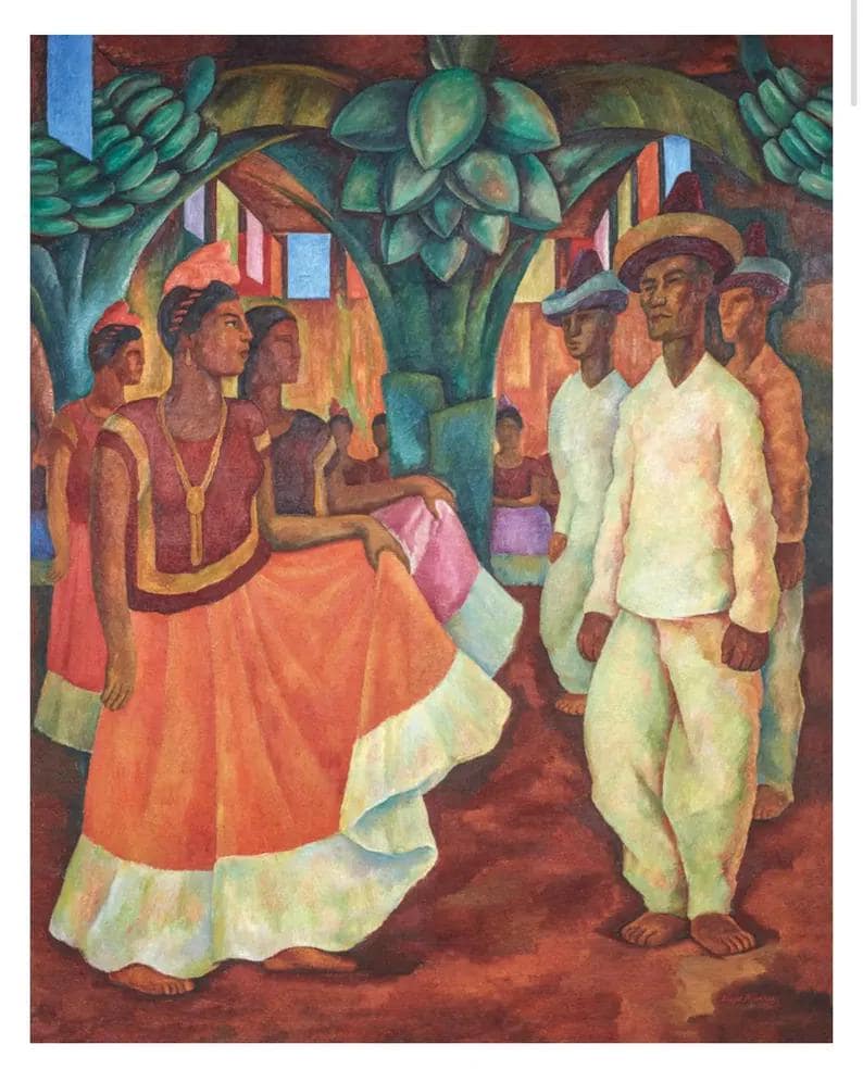 Diego Rivera "Baile en Tehuantepec" Oil Painting Reproduction, Mexican Art | BoselliArt hand-painted oil painting