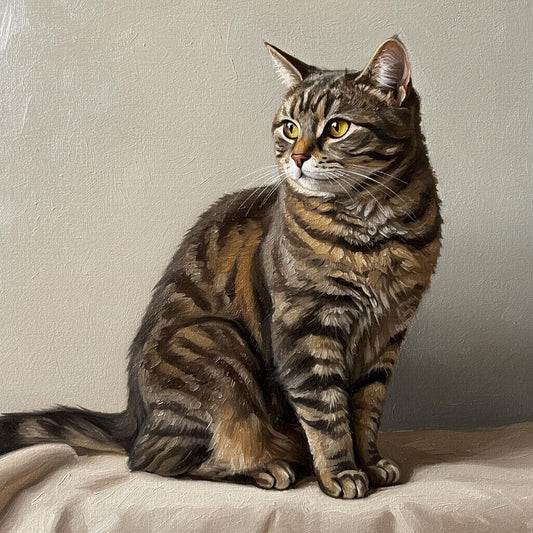 Custom Cat Portrait Painting, Hand-Painted Oil on Canvas, Pet Memorial Gift | artwork image 2