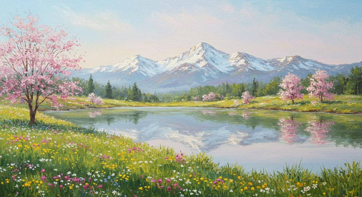 Custom Landscape Oil Painting on Canvas, Personalized Scenery Art | BoselliArt hand-painted oil painting