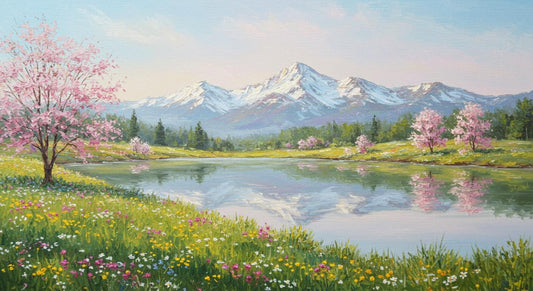Custom Landscape Oil Painting on Canvas, Personalized Scenery Art | BoselliArt hand-painted oil painting