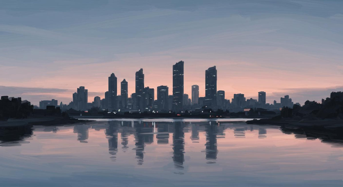 Custom Cityscape Oil Painting, Personalized Urban Landscape Art | artwork image 3