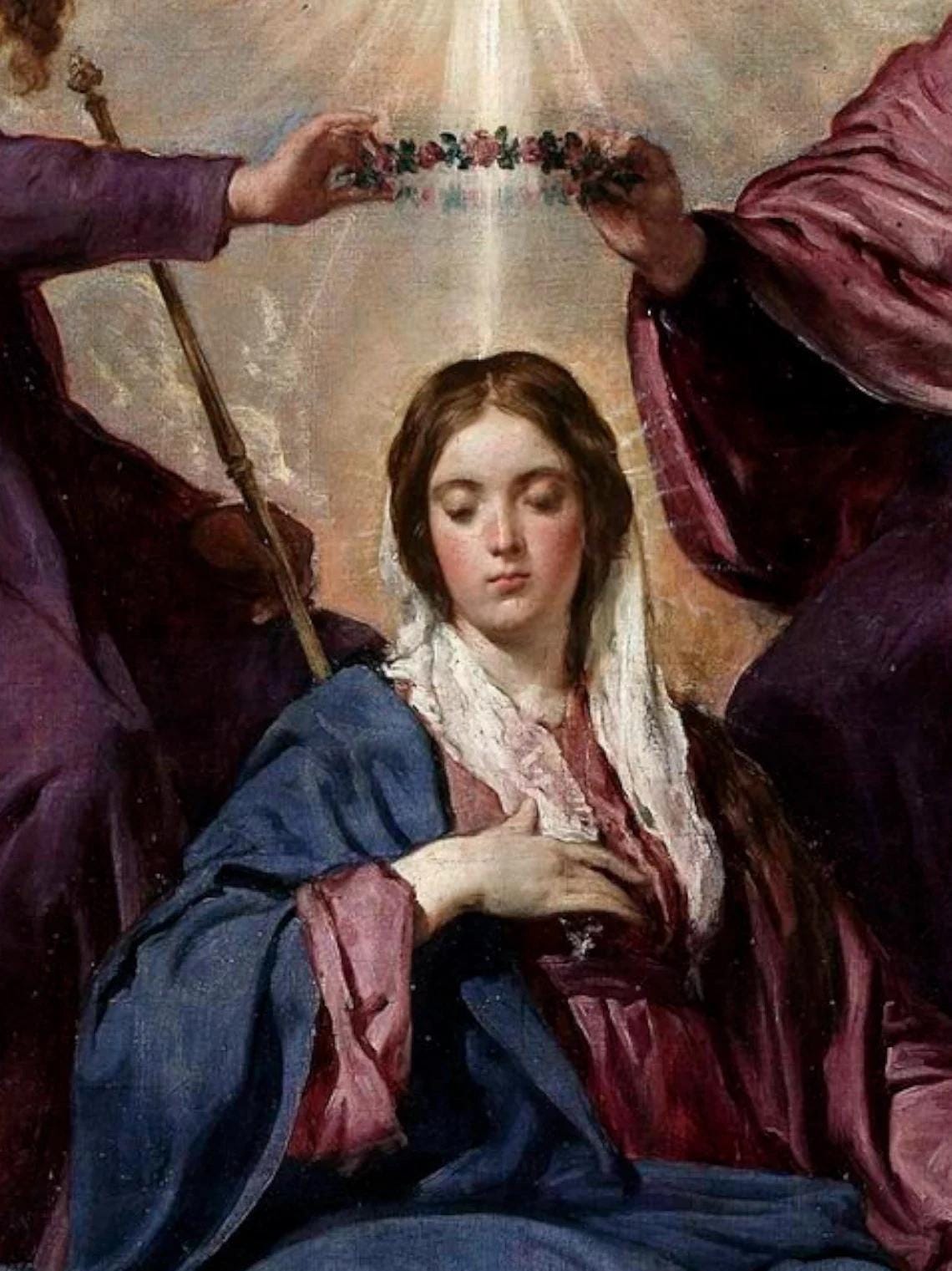 The Coronation of the Virgin Oil Painting Reproduction, Baroque Religious Wall Art | artwork image 2