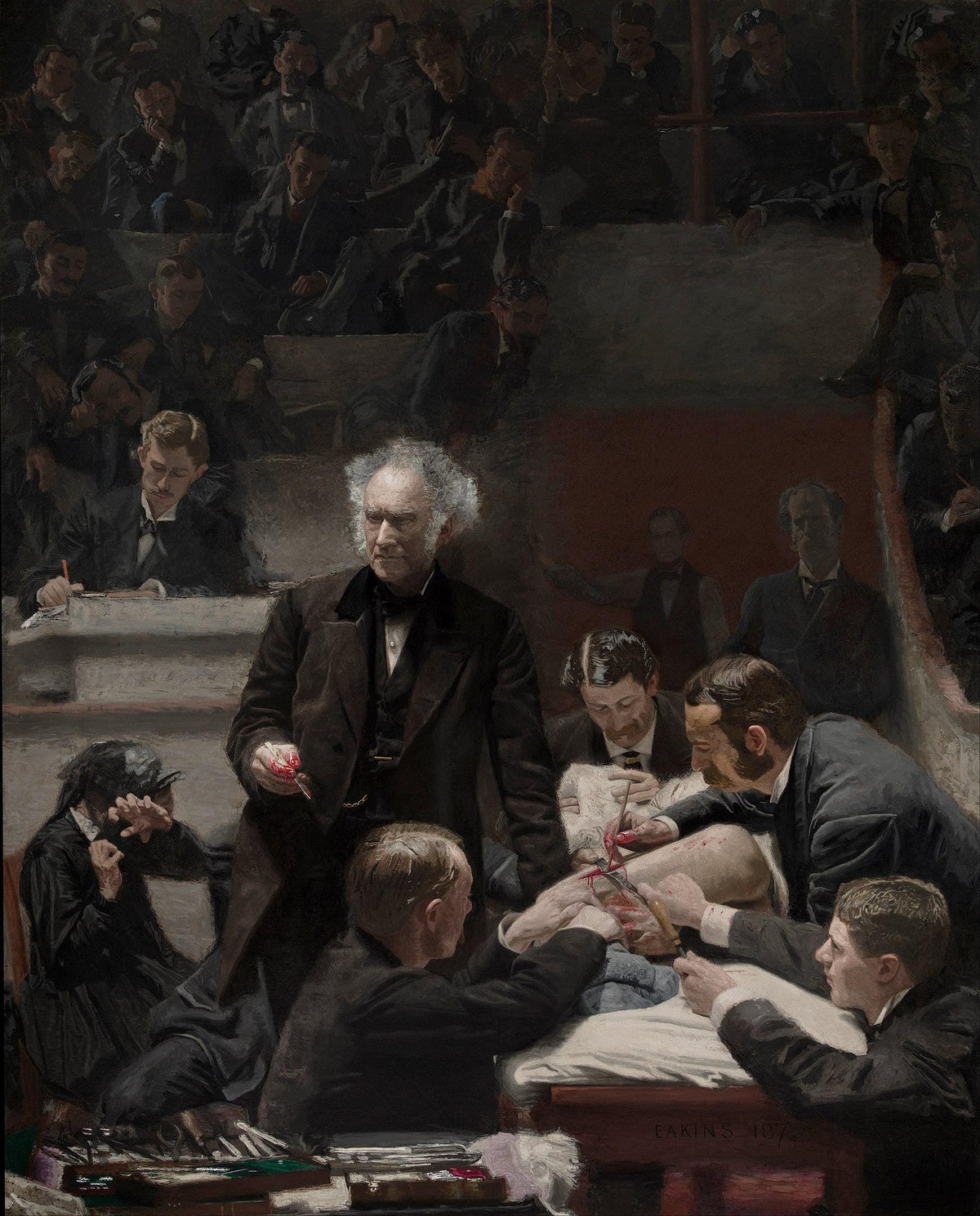 The Gross Clinic Painting, Thomas Eakins, American Realism Canvas Art | BoselliArt hand-painted oil painting