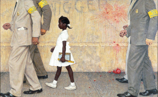Norman Rockwell The Problem We All Live With Painting Reproduction, Civil Rights Art | BoselliArt hand-painted oil painting