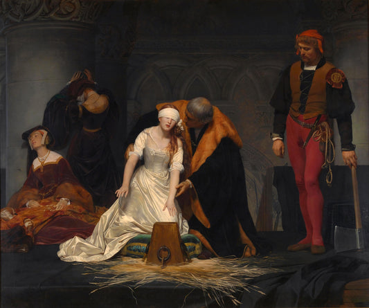Lady Jane Grey Oil Painting Reproduction, Paul Delaroche, Victorian Historical Wall Art | BoselliArt hand-painted oil paintin