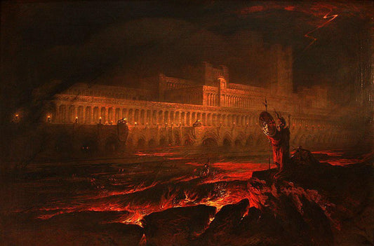Pandemonium Painting Reproduction, John Martin, Gothic Inferno Oil on Canvas | BoselliArt hand-painted oil painting