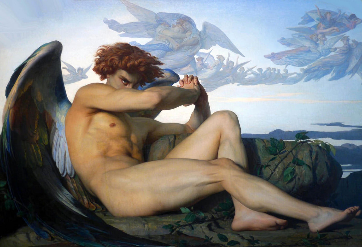 Fallen Angel Oil Painting Reproduction, Alexandre Cabanel, Romantic Academic Art | BoselliArt hand-painted oil painting